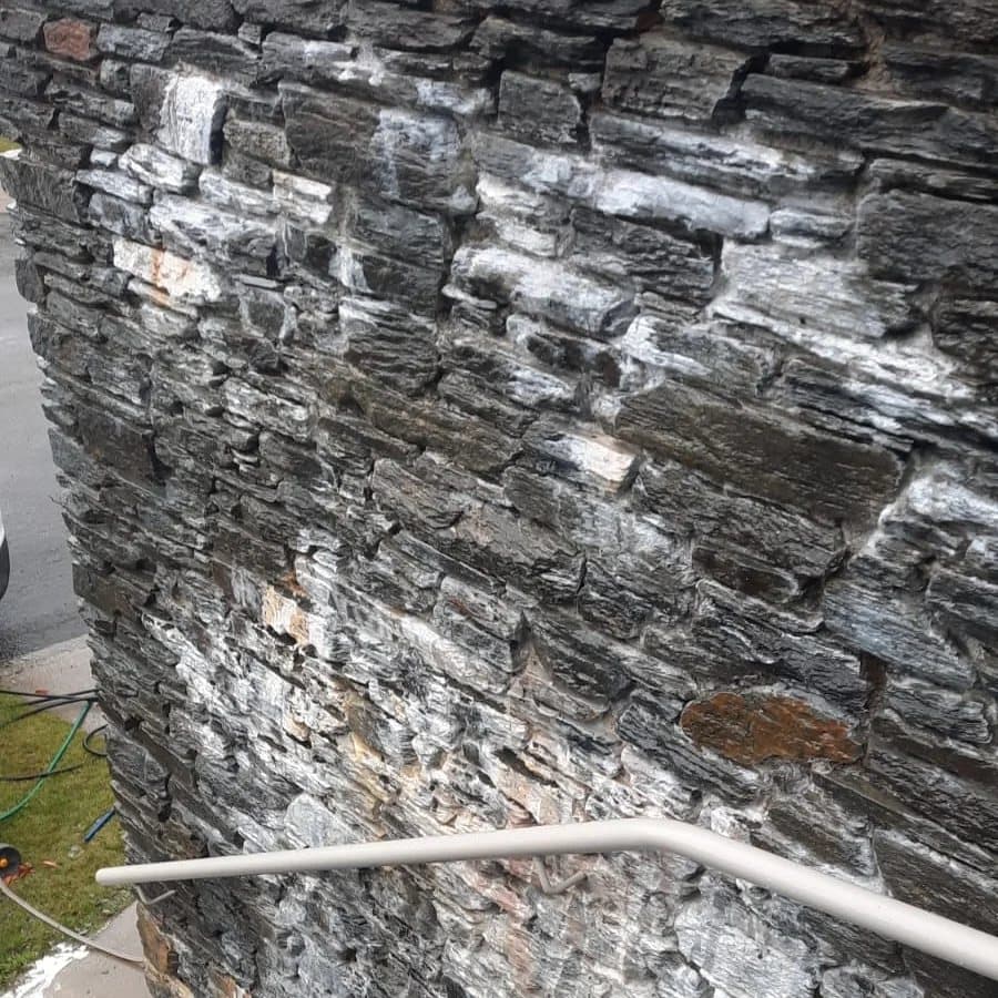 before leaching stone cleaned