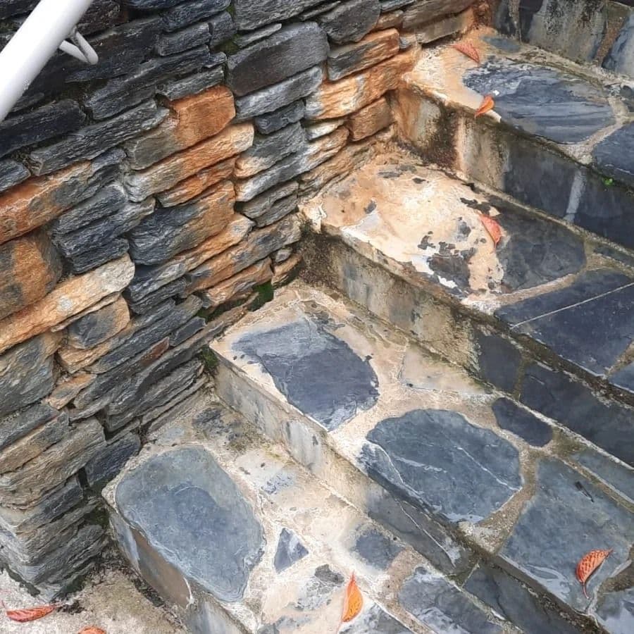 before masonry cleaning